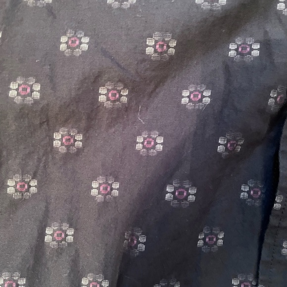 Indigo Palms Distressed Black Long Sleeve Button Down with Floral Print - Picture 5 of 5